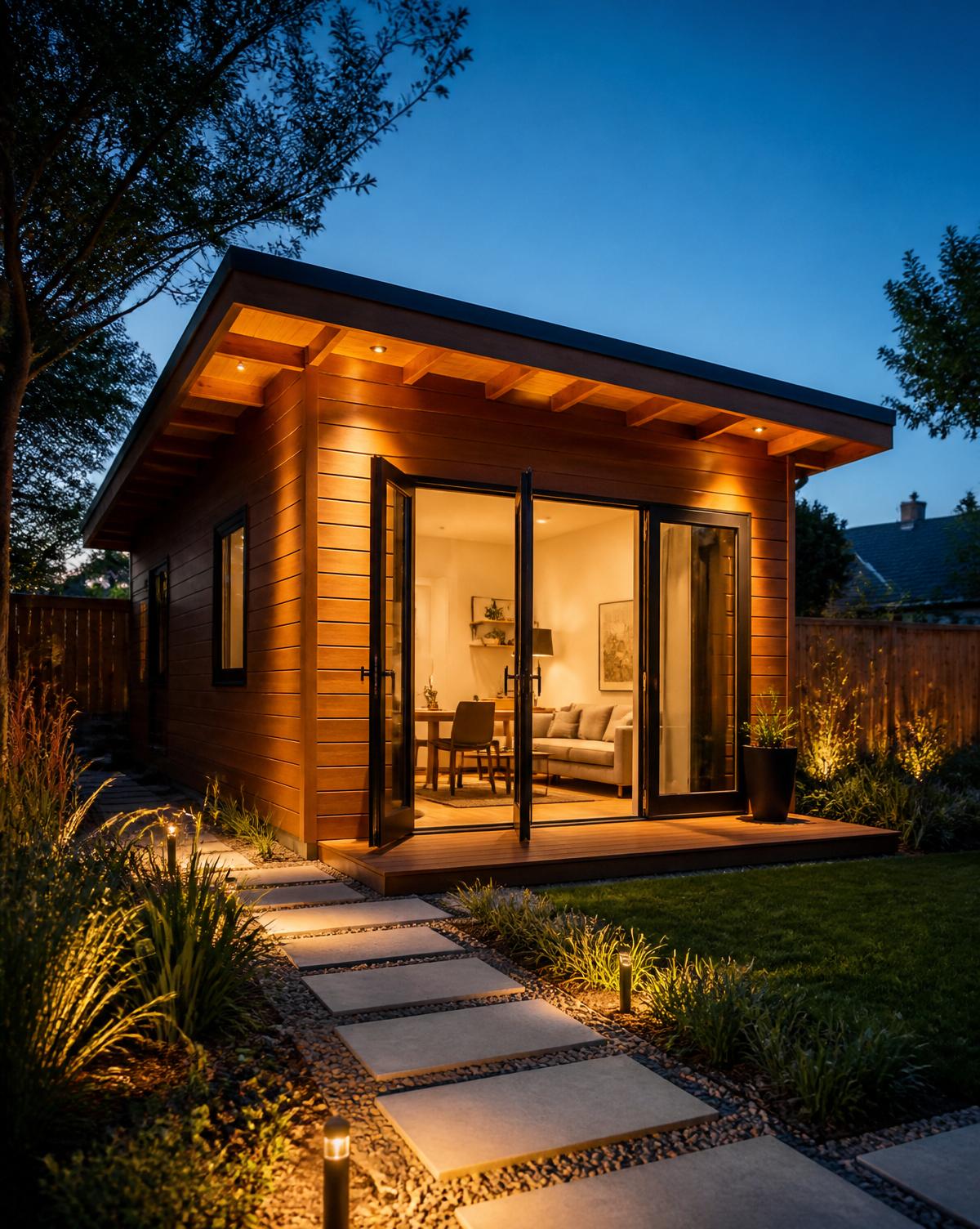 Cedar-clad backyard studio · Loudoun County